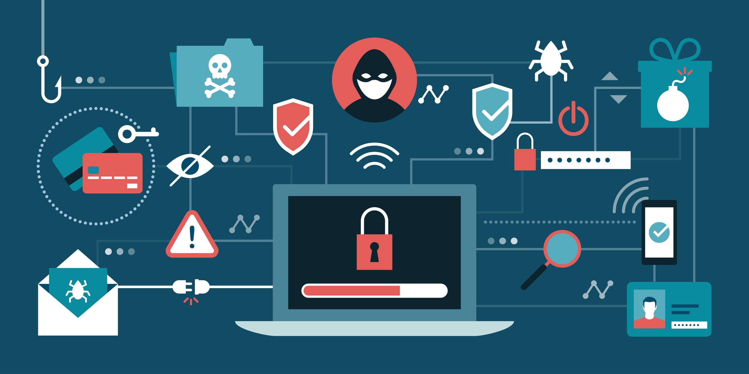 cybersecurity and dark web monitoring concept
